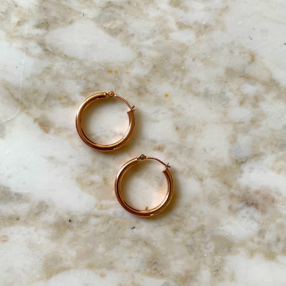 14k Solid Rose Gold Earrings (stamped)